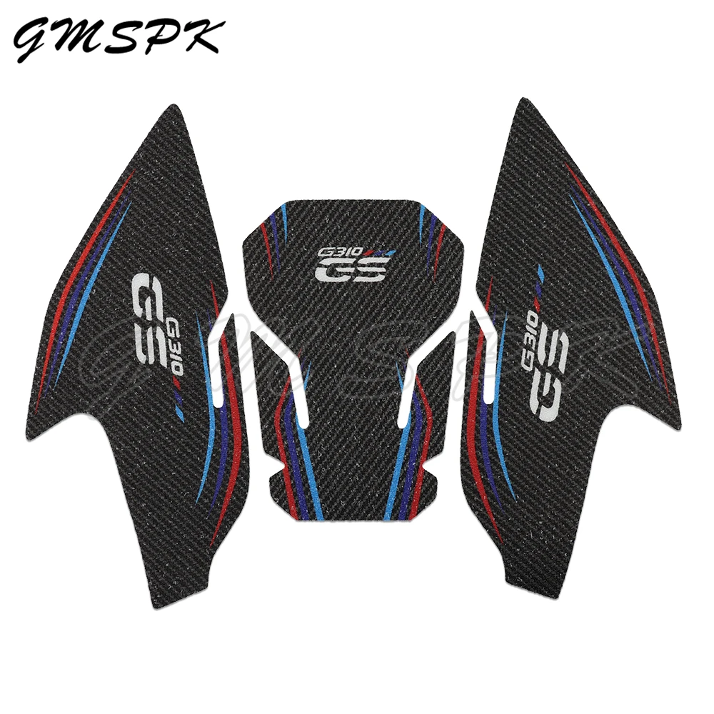 オートバイの燃料タンク用の粘着性保護キット,PVCの滑り止めサイドステッカー,トラクションパッド,BMW g310gs,g310 gs,つや消し