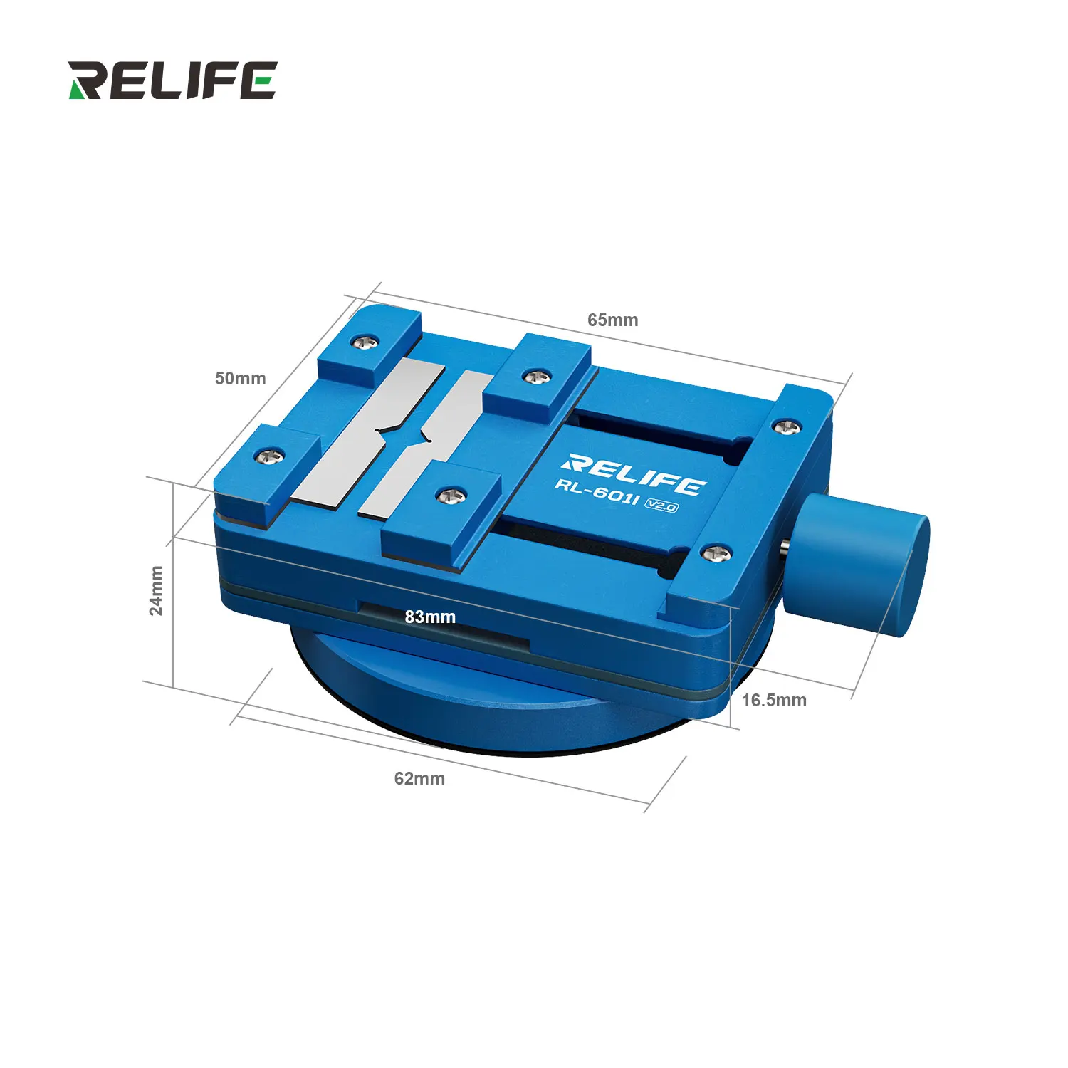 RELIFE RL-601I V2.0 360° Rotating Mini Fixture Suitable for Motherboard Repair, Chip Glue Removal Can be Used Under a Microscope