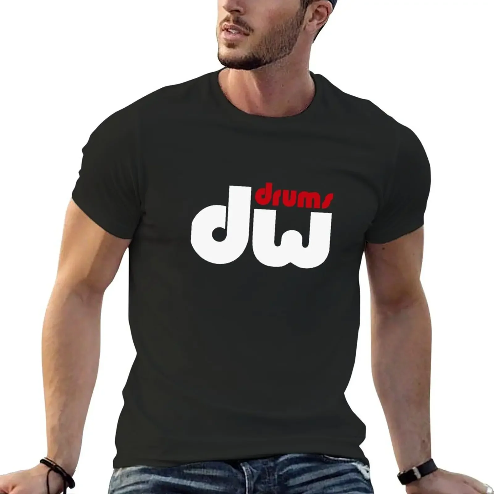 DW Drums Drum Workshop Logo T-Shirt korean fashion graphic t shirt vintage anime t shirts summer tops Men's cotton t-shirt