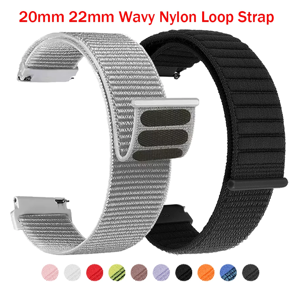 Pulsera de repuesto de nailon de 20mm y 22mm para COROS PACE Pro 3 2, pulsera transpirable para COROS APEX 46mm 42mm 2 Pro, banda de bucle ondulado