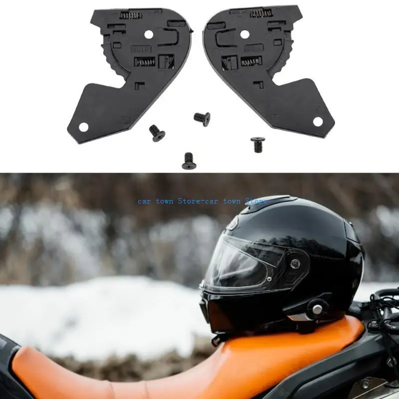 RXJE 1 Pair Helmets Basors Base Plate مع خوذات الدراجات النارية المسمار تواجه قاعدة جائزة الزجاج الأمامي لـ JHM-802 ESACT