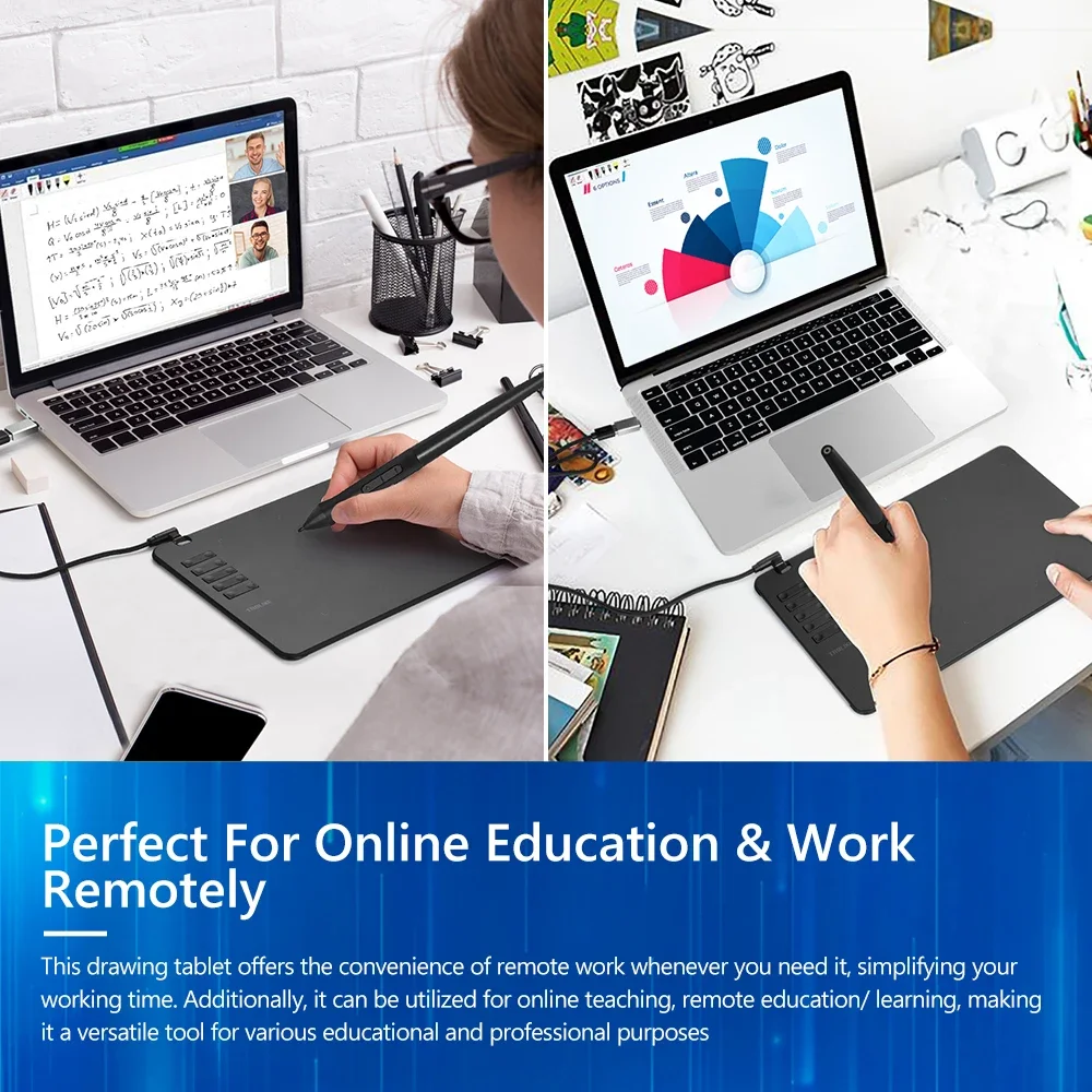 تابلت T906 Artist Digital Pen مع 10 مفاتيح سريعة للرسم/الرسم، وكمبيوتر لوحي للرسومات لأجهزة Mac وWindows PC وAndroid #4