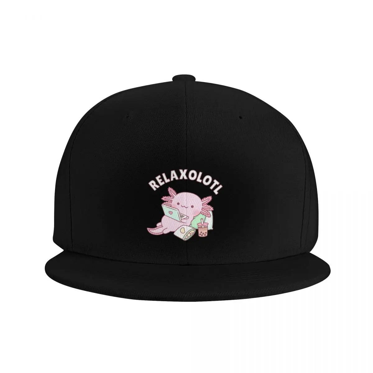 Cute Relax A Lot Axolotl Funny Pun Baseball Cap Anime Designer Hat Ladies Men's