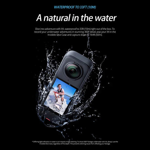 Insta360 X4 8K 360° Digital Action Camera (Refurbished Like New) - 72MP High-Res Photo, FlowState Stabilization, 10m Waterproof Action Cam 7
