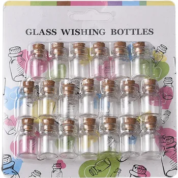 200/10PCS Mini Glass Bottles with Cork Transparent Empty Message Wishing Bottle DIY Crafts for Birthday Wedding Party Decor Gift