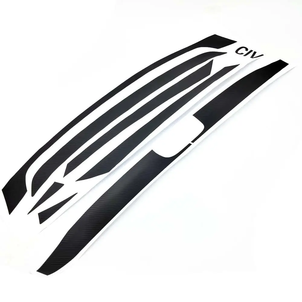 

For 2016-20 Honda Civic Front Bumper Grille Protector Stickers Carbon Fiber Look