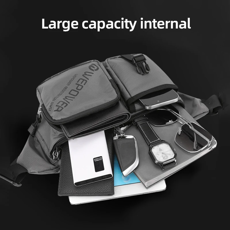 Men Hunting Crossbody Shoulder Bag Large Capacity Waist Packs Chest Bag High Quality Nylon Outdoor Travelling Communting Bag