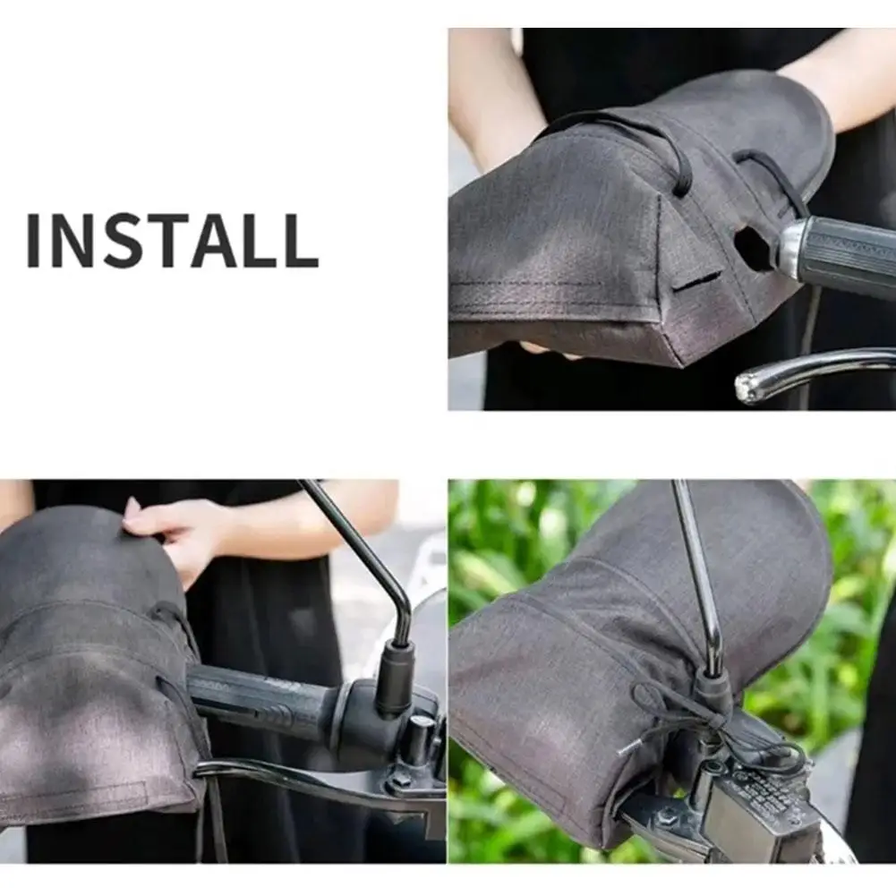 Motorcycle Handlebar Muffs Summer 3D Oxford Waterproof Sun Protection Gloves With Reflective Strip Design Motorcycle Gloves 5