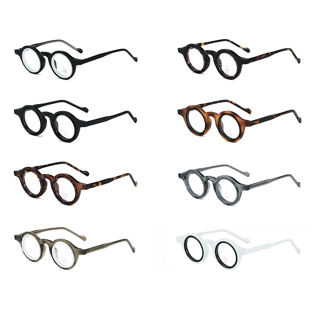 Peekaboo TR90 round glasses frame women korean style vintage small glasses blue light retro men clear lens unisex CP acetate