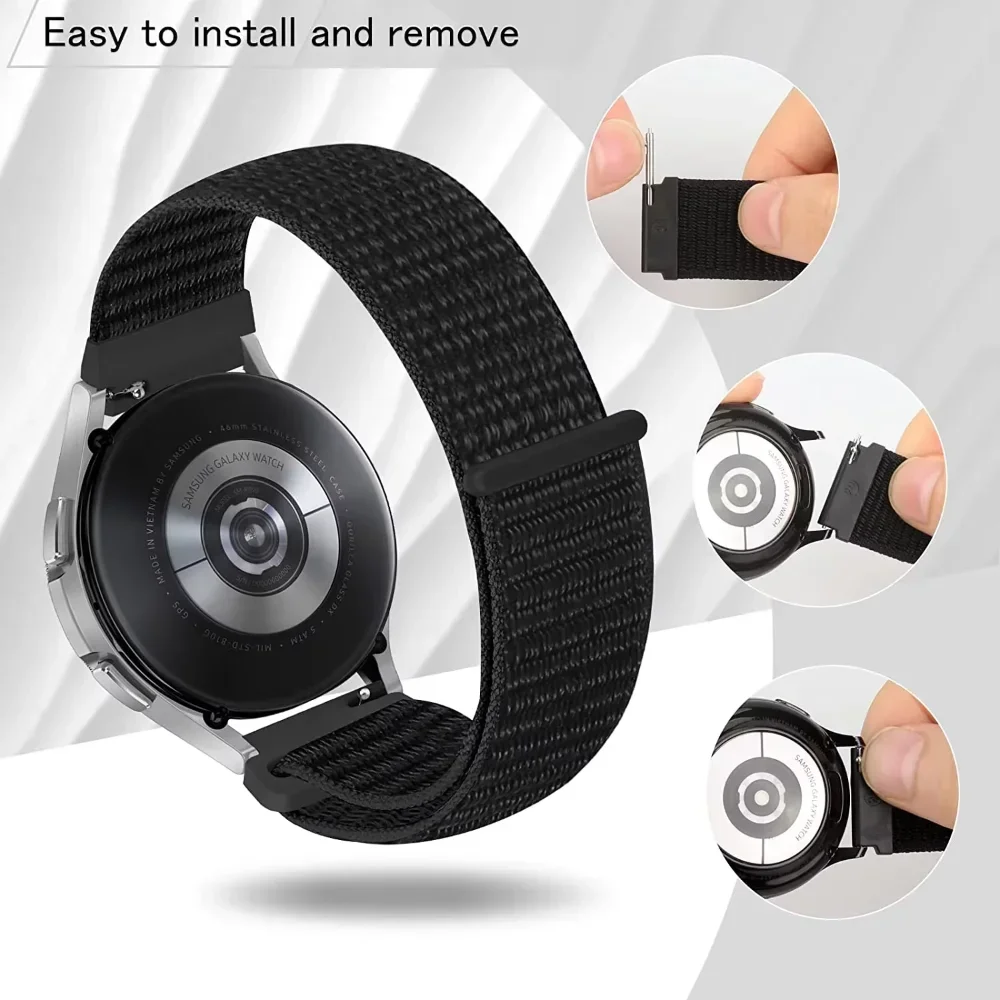 22MM Nylon Loop For Mibro Watch GS Active2/GS Active Sport Band For Mibro Watch GT/Lite3/GS Pro2/A3 A2 A1/C4 C3 X1 Soft Strap view 2