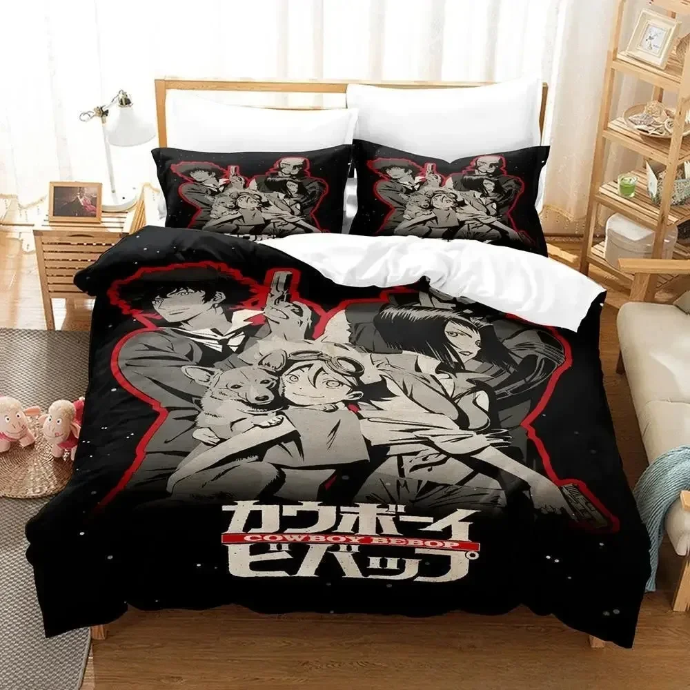 

2024 Cowboy Bebop Bedding Set Single Twin Full Queen King Size Bed Set Adult Kid Bedroom Duvet cover Sets 3D Anime Bed Sheet Set