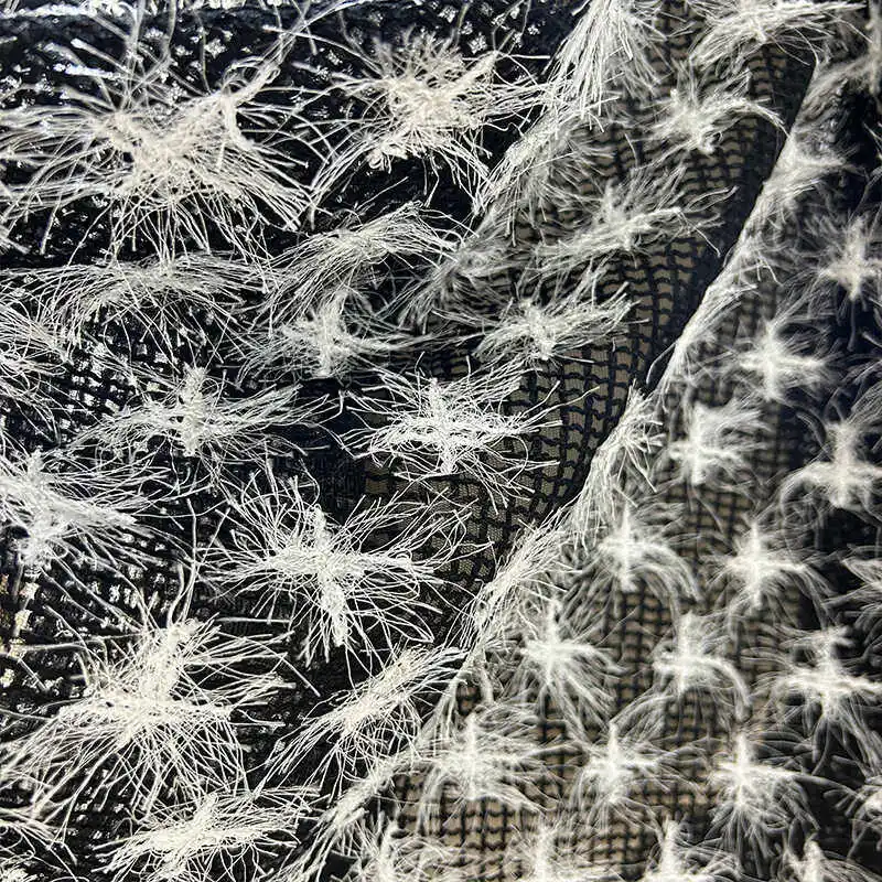 

Ткань из сетки с вышивкой одуванчиками для рукоделия, шитья, креативных свадебных платьев, модной одежды, оптовая продажа