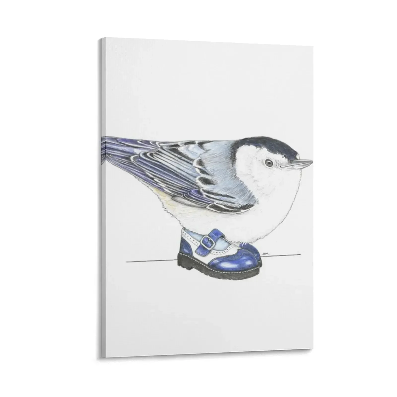 

Nuthatch in Brogue Mary Janes Canvas Painting canvas wall decoration aesthetic room Decor for room
