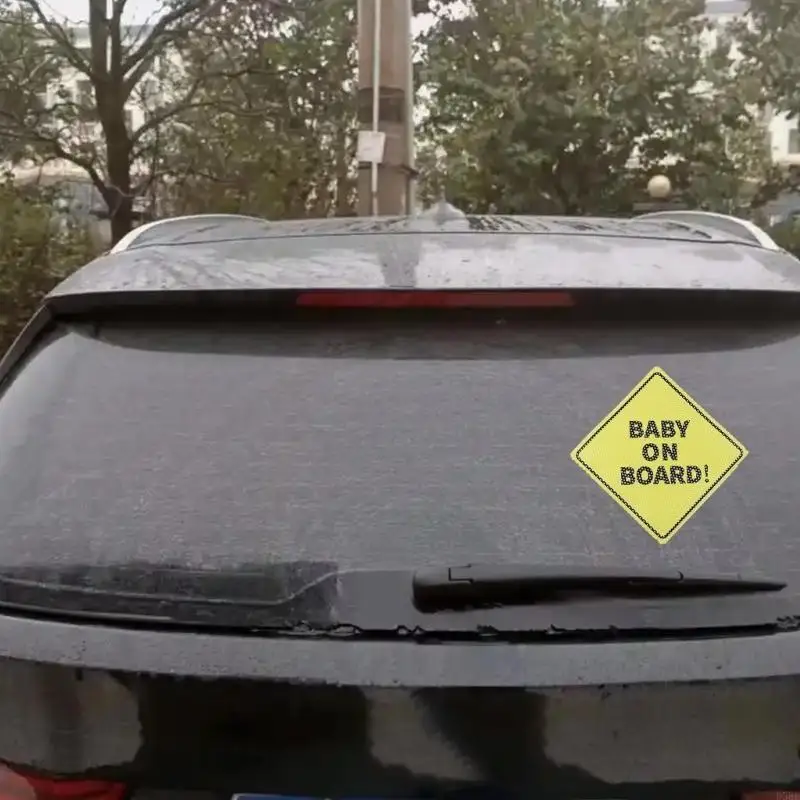 مجموعة D5BE من 2 طفل على لوحات العلامات ملصق مركبة عاكسة وموثوقية للسيارة للسيارة