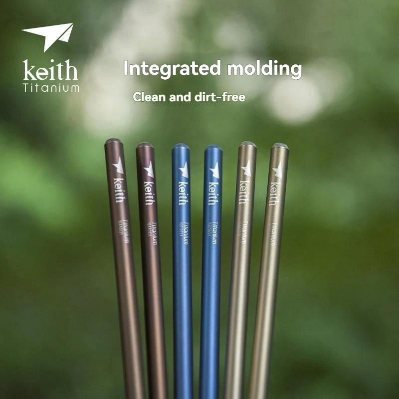 

High end colored titanium chopsticks, environmentally friendly pure titanium chopsticks, portable outdoor round chopsticks, exqu