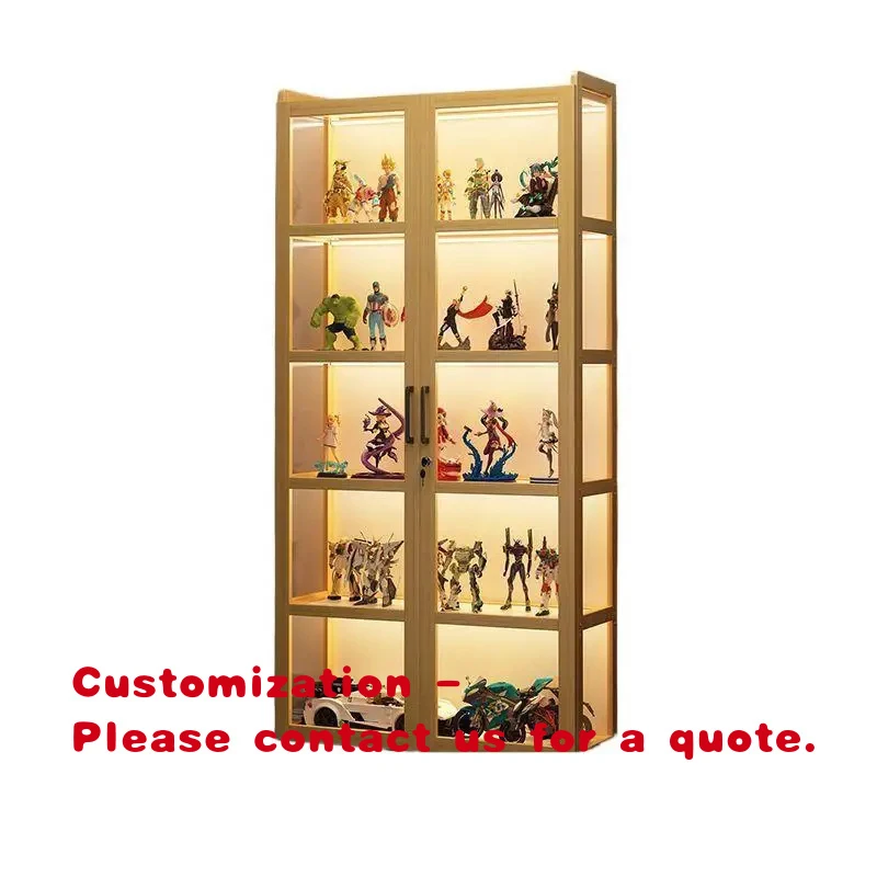 custom.Handmade Acrylic Door Cabinet with LED Light LED Store Show Beer Wine Display Supermarket Shelv