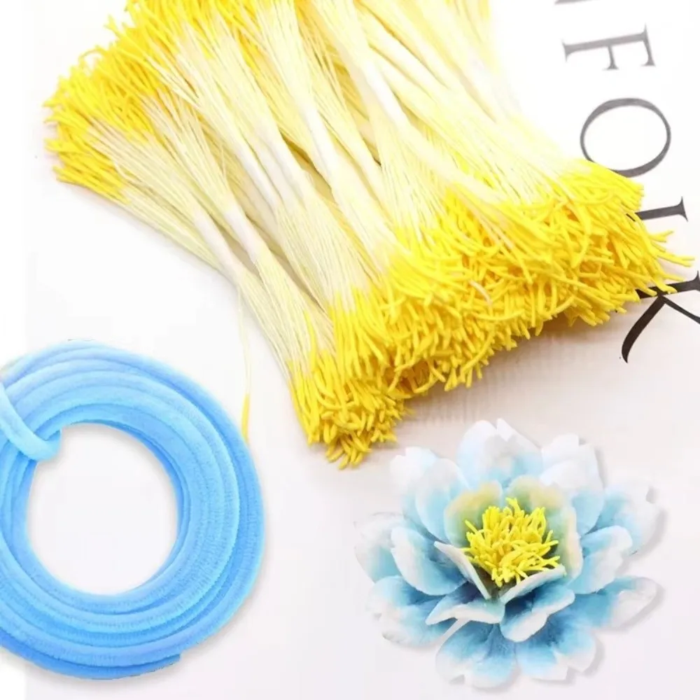 20Pcs Waterdrop Artificial Pistil 1mm Plastic Simulation Flower Stamen 8CM Handcraft Flower Core DIY Flower Stamen Craft Making