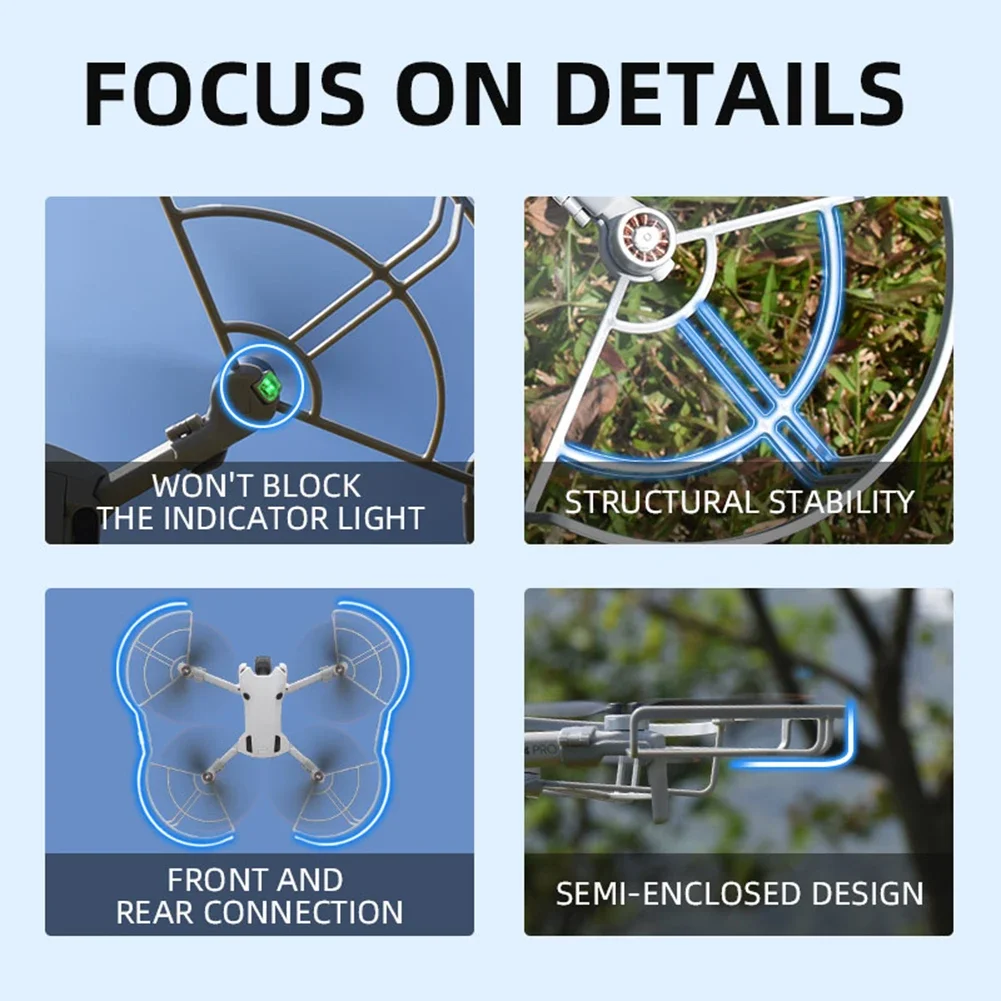 DJI 미니 4 프로용 접이식 프로펠러 가드, 드론 날개 커버, 프로펠러 보호 링 가드, DJI 미니 3 프로 드론 액세서리