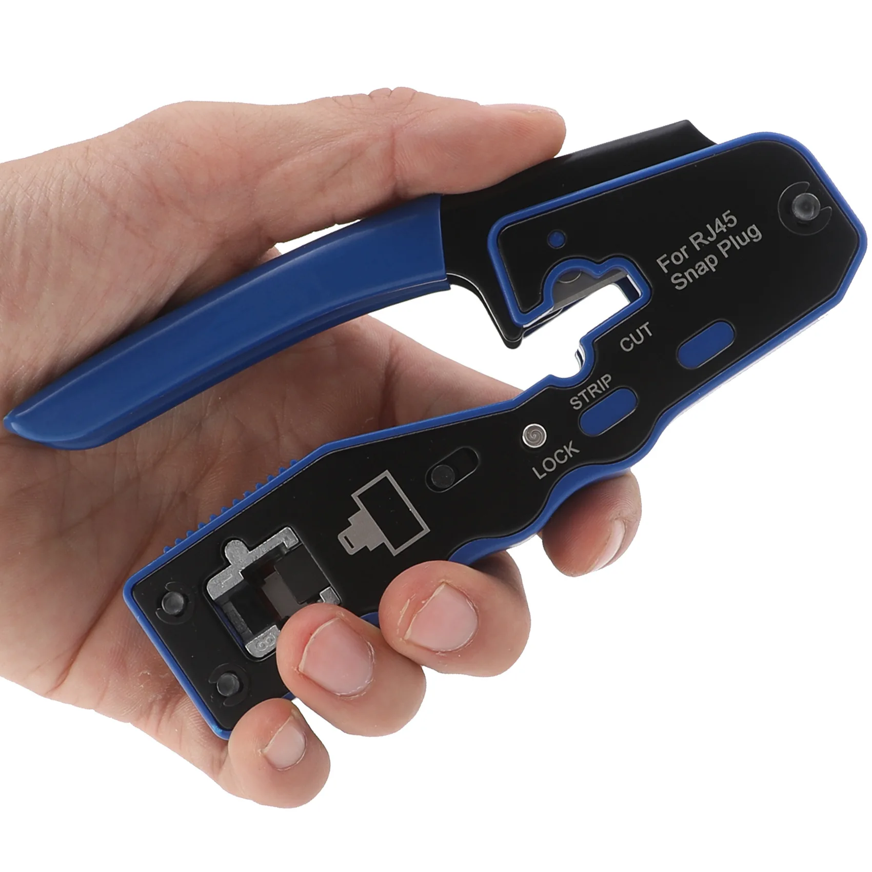 CAT6 Network Crimping Tool Kit RJ45 RJ11 Crimper Pliers 8P 6P for Pass-Through Crystal Head Connectors
