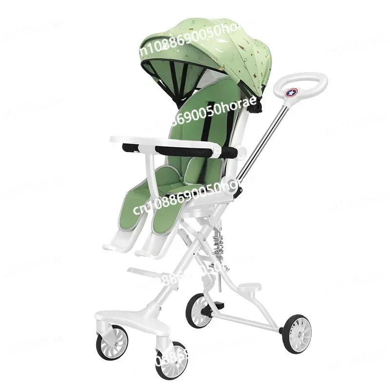 Baby Stroller Baby Walking Artifact Light and Portable High Landscape Can Sit and Lie Down Folding Baby Stroller Two-way