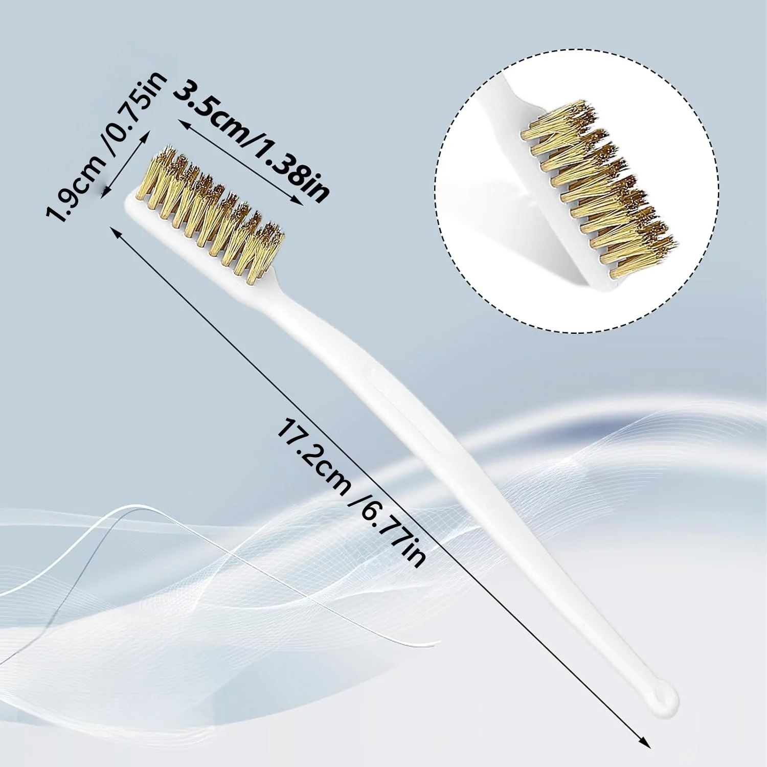 5Pcs 175mm Brass Wire Brush Mini Paint Rust Remover Steel Wire Brushes Industrial Metal Polishing Burring Cleaning Brush