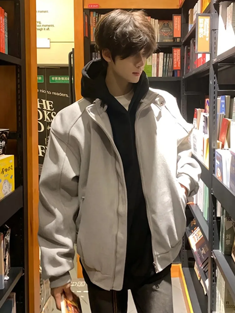 

Мужская шерстяная куртка Cleanfit: весенне-осенняя, в американском ретро-стиле, бейсбольная, модная, для молодежи, для активного отдыха и повседневной носки