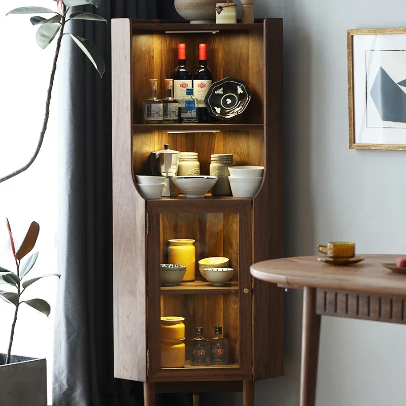 Triangle Restaurant Corner Corner Black Walnut Wine Storage Sofa