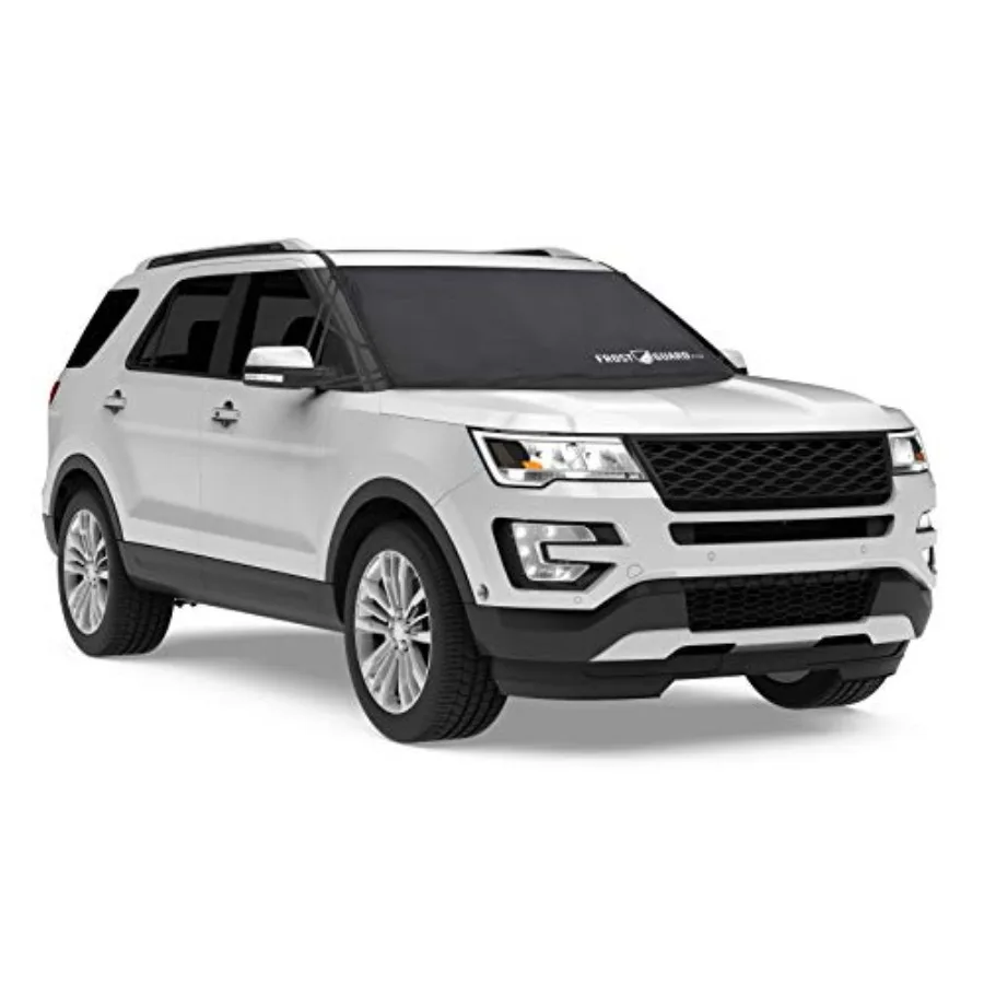 

Pro Premium Winter Windshield Cover for Ice and Snow with Wiper Blade Cover XL Size Car Windshield Cover Black Fits Most Cars S