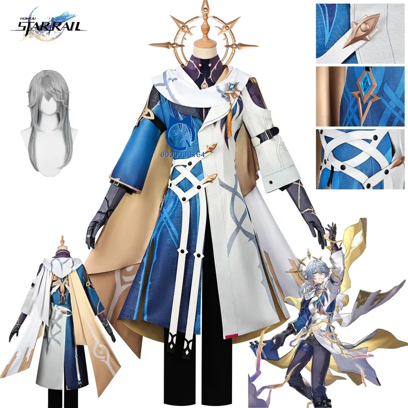 

Горячая игра Honkai: Star Rail Sunday Косплей Костюм Аниме Высококачественная одежда Головной убор Парик Набор для мужчин Comic Con Костюм для ролевых игр
