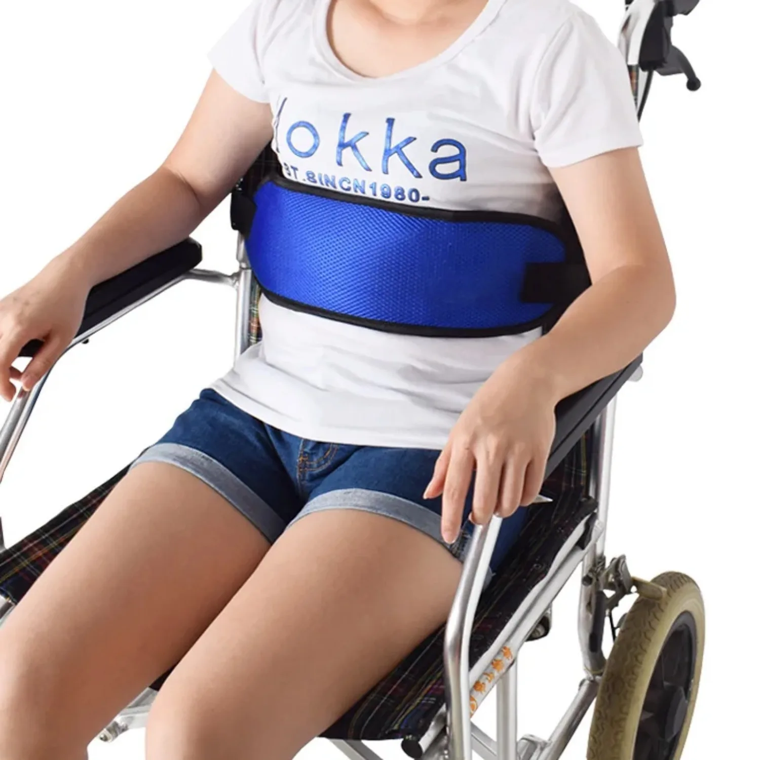 Anti-Fall-Rollstuhl-Sicherheitsgurt, verstellbare Schnellverschluss-Fesseln, Riemen, Stuhl-Taille, Schoßgurt für ältere oder Beine, Patientenpflege – Detail 1