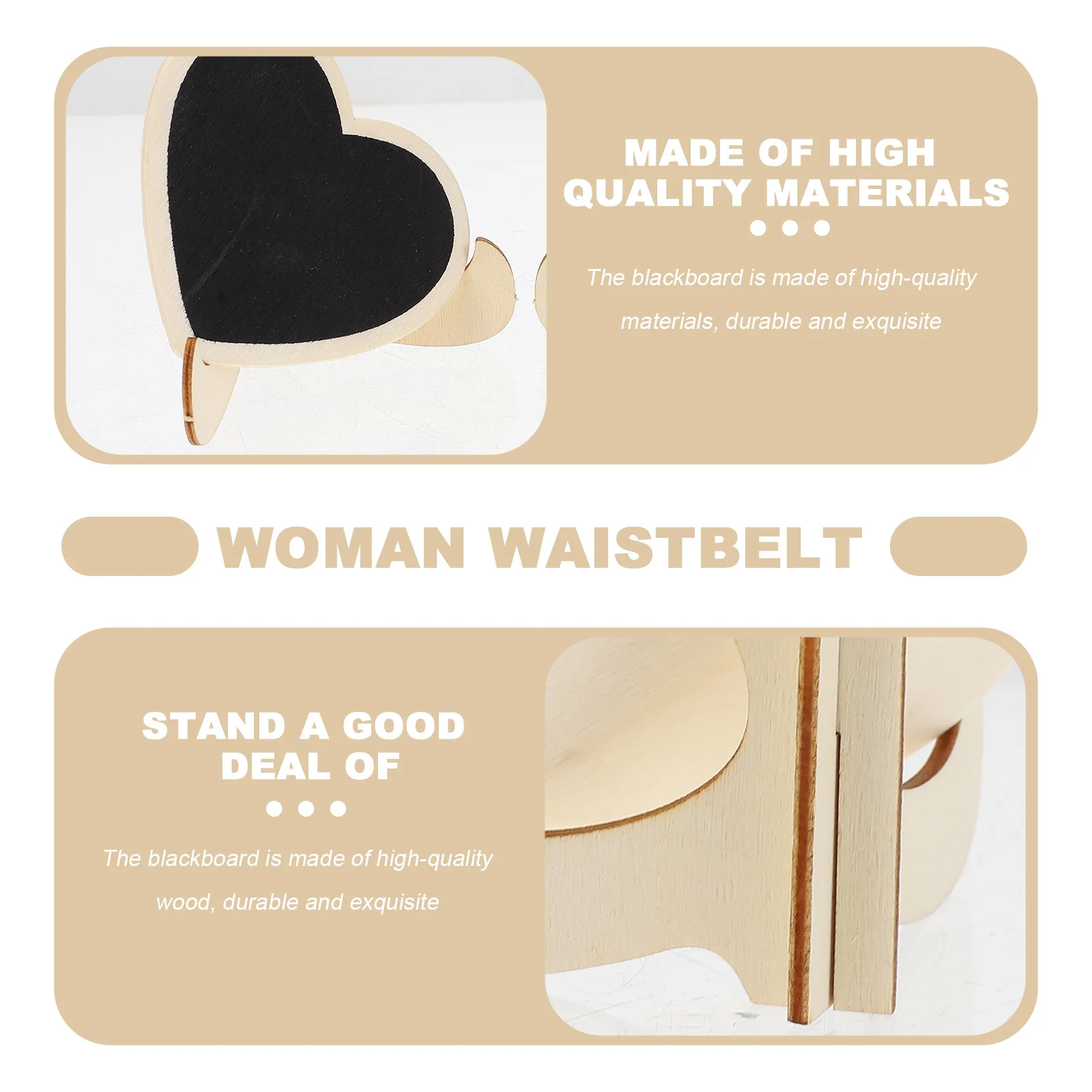 

10Pcs Mini Blackboard for Tabletop High Quality Wood Chalkboard Cute Message Board Decorative Ornament for Home Office