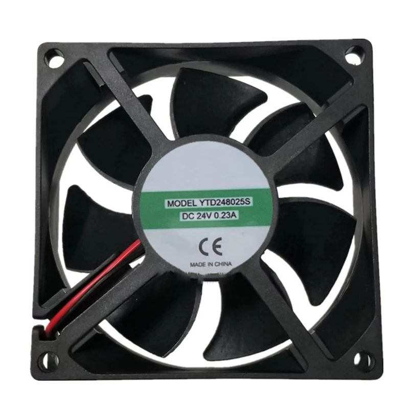 

1PC New YTD248025S DC24V 0.23A 8025 8CM 2 Wires Welding Machine Cooling Fan