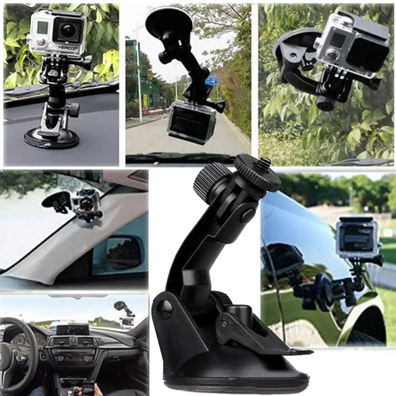 KFFTWWX Suction For Gopro Hero 13 12 11 10 9 8 7 6 Accessories Car Mount Windshield Suction Cup Dash Camera Holder Stand Bracket