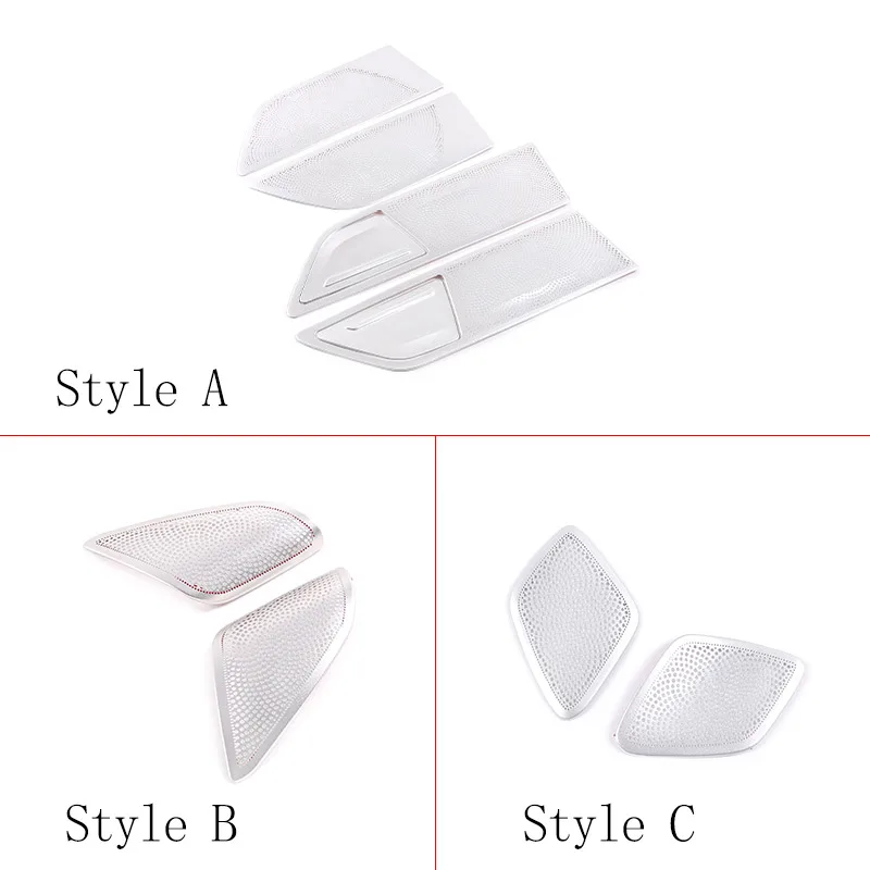 For BMW 7 Series G11 G12 2016-2022 Aluminum Alloy Silver Car Door Stereo Speaker Cover Trim Stickers Auto Accessories