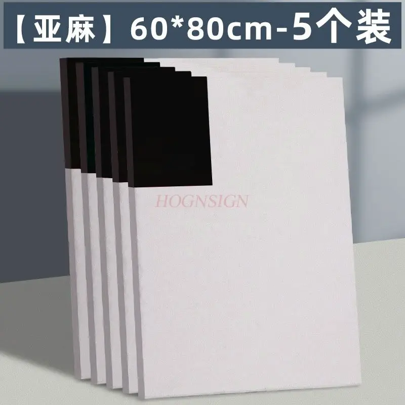 5pcs oil painting frame with canvas，Oil painting frame acrylic linen pure cotton canvas with frame for art students,