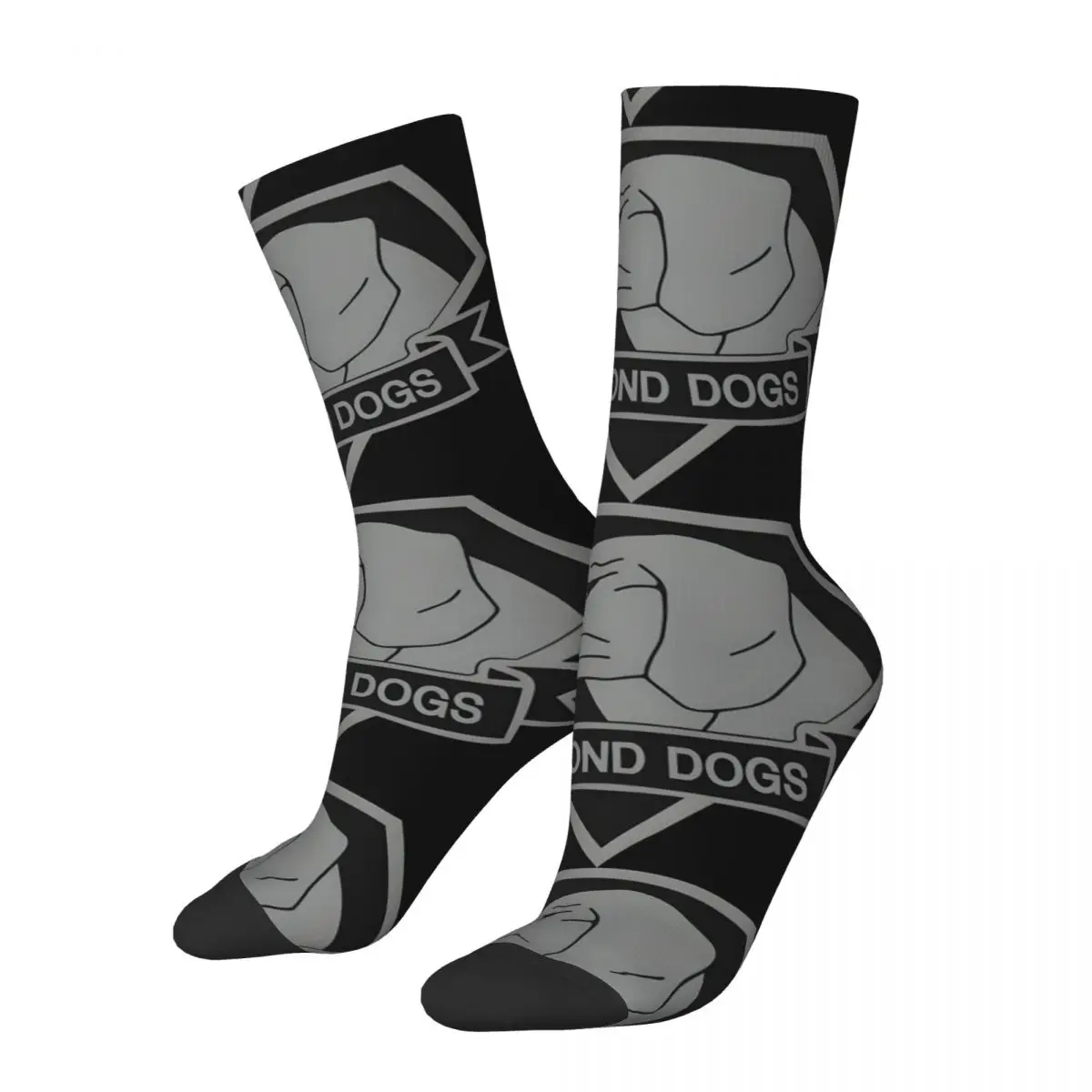 Funny Crazy compression Marvelous Sock for Men Hip Hop Vintage Diamond Dogs Happy Seamless Pattern Printed Boys Crew Sock