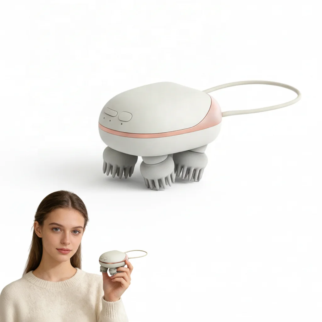 Upgraded EMS Electric Scalp Massager Red Light Care Head Mas