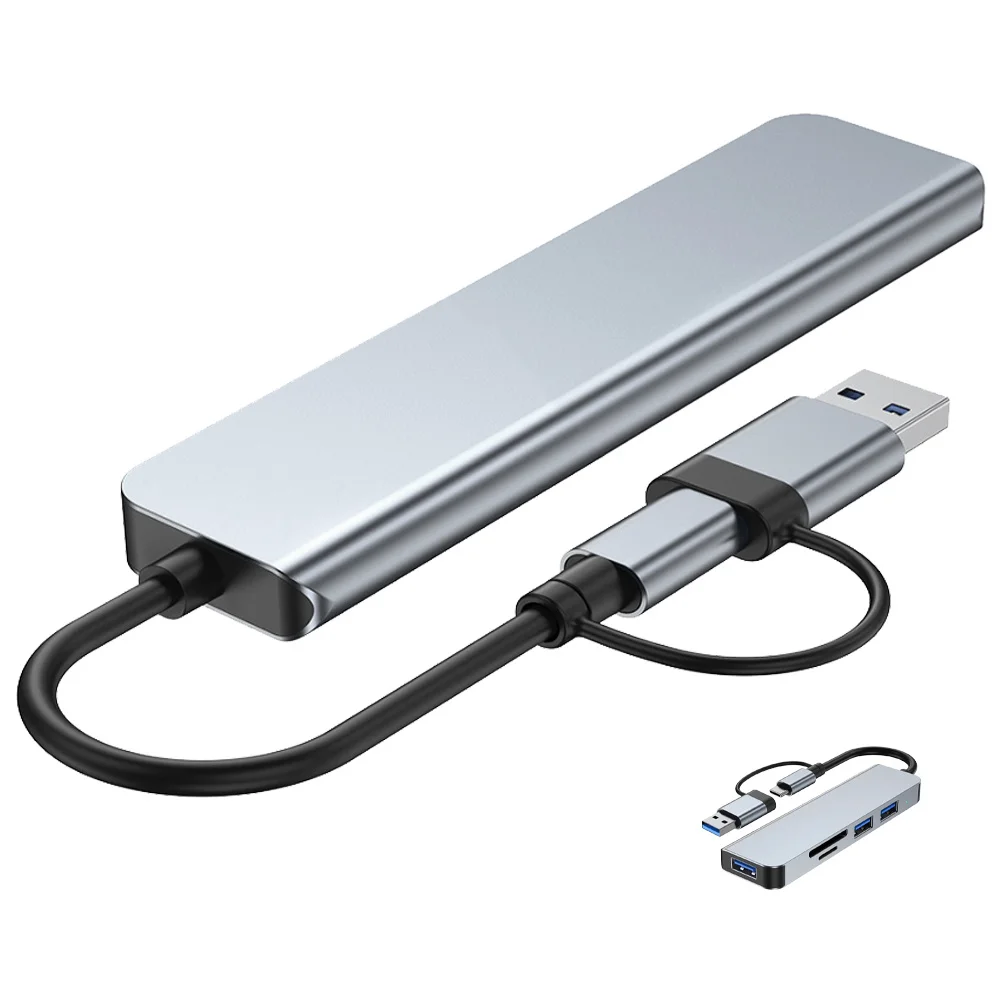 

USB Expansion Dock Multi USB 3.0 2.0 Port Adapter Compact Portable Hub for Laptop Computer Multiple Device Connection