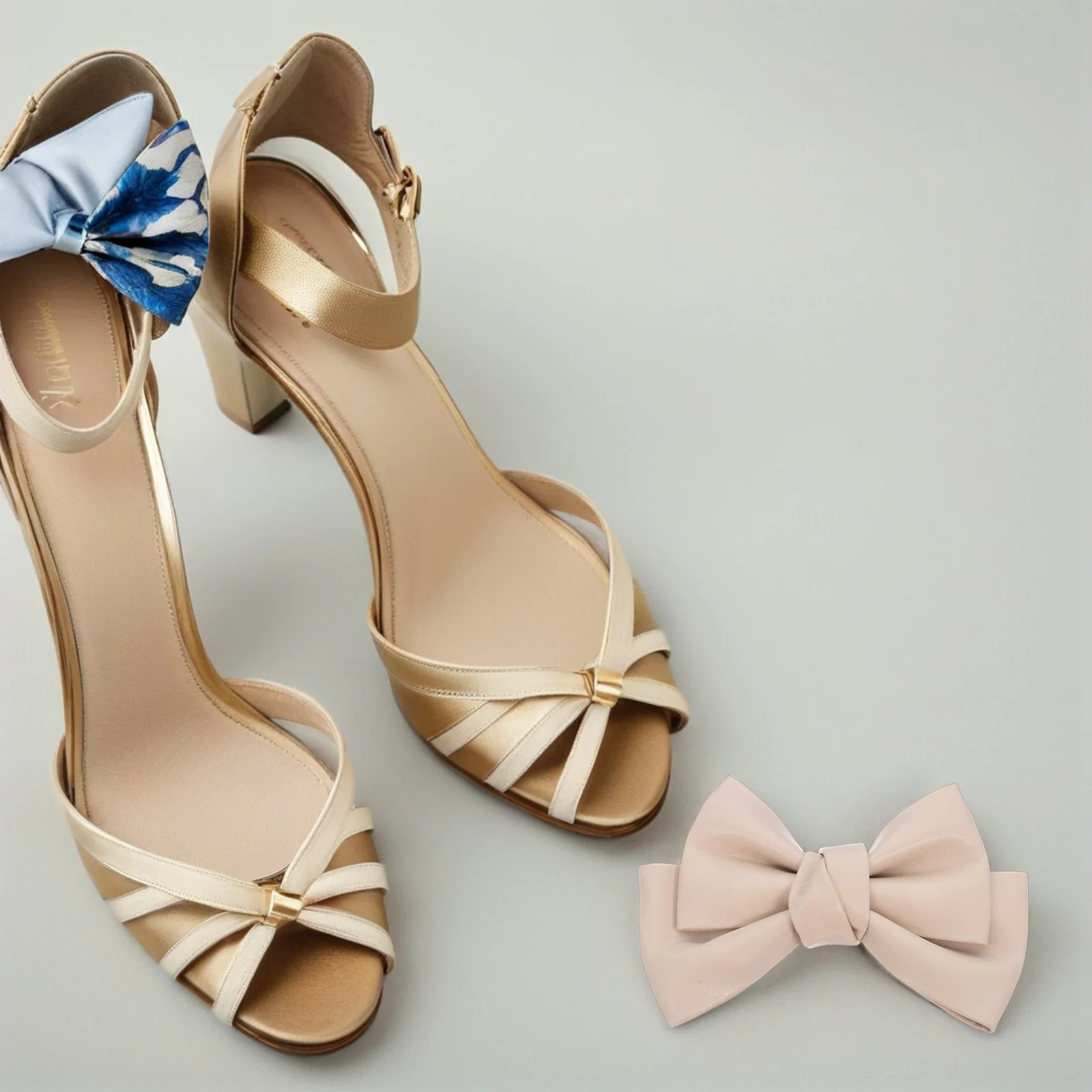 

1Pair Detachable Bow Shoe Clips Bowknot Clip on Buckle Heel Charms Elegant Shoe Accessories Wedding Party Daily Wear