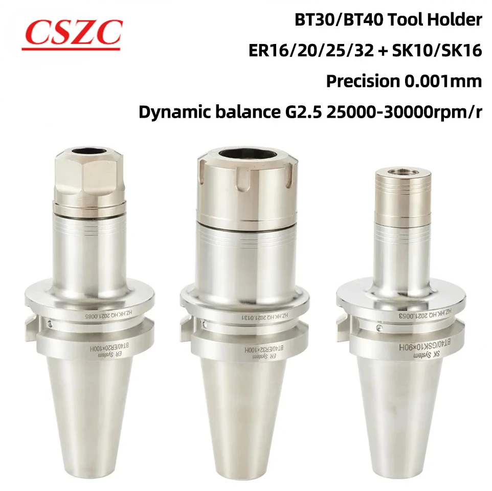 

NEW Stainless steel BT30 BT40 Spindle ER16 ER20 ER25 ER32 SK10 SK16 machining center Anti-rust tool holder engraving machine