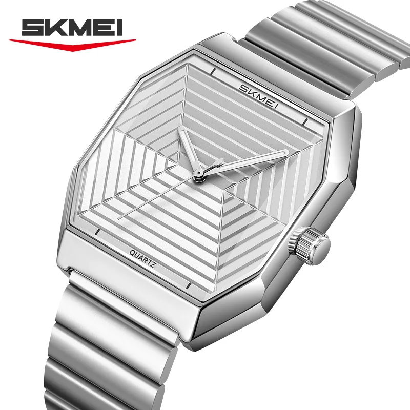 

SKMEI 9393 Watch Unique Design Stainless Steel Men's Wristwatches Elegant Watches for Men relógios masculino Fashion Quartz