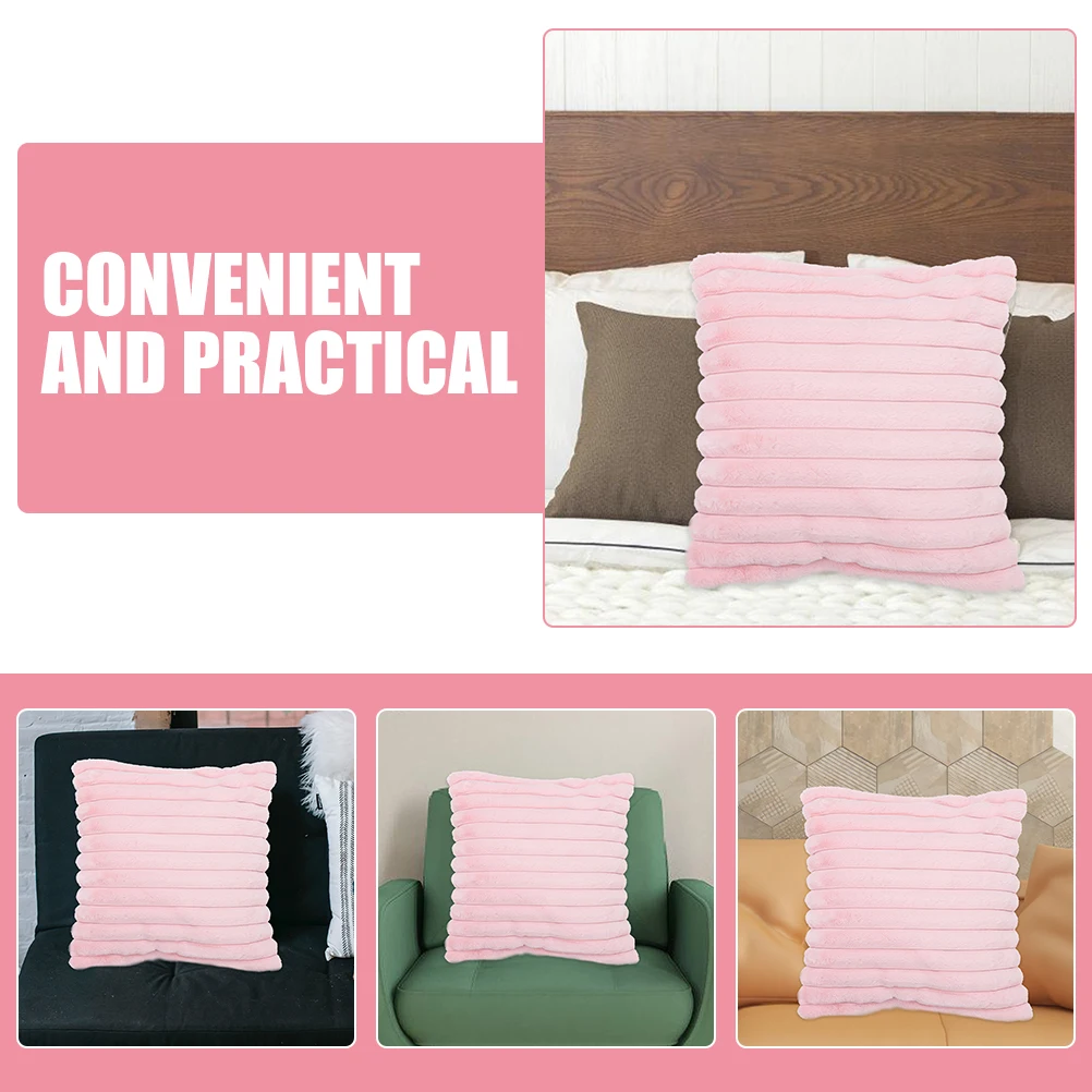 

Imitation Rabbit Hair Pillow Cozy Couch Throw Pillows Cushion Decorative for Bed Case