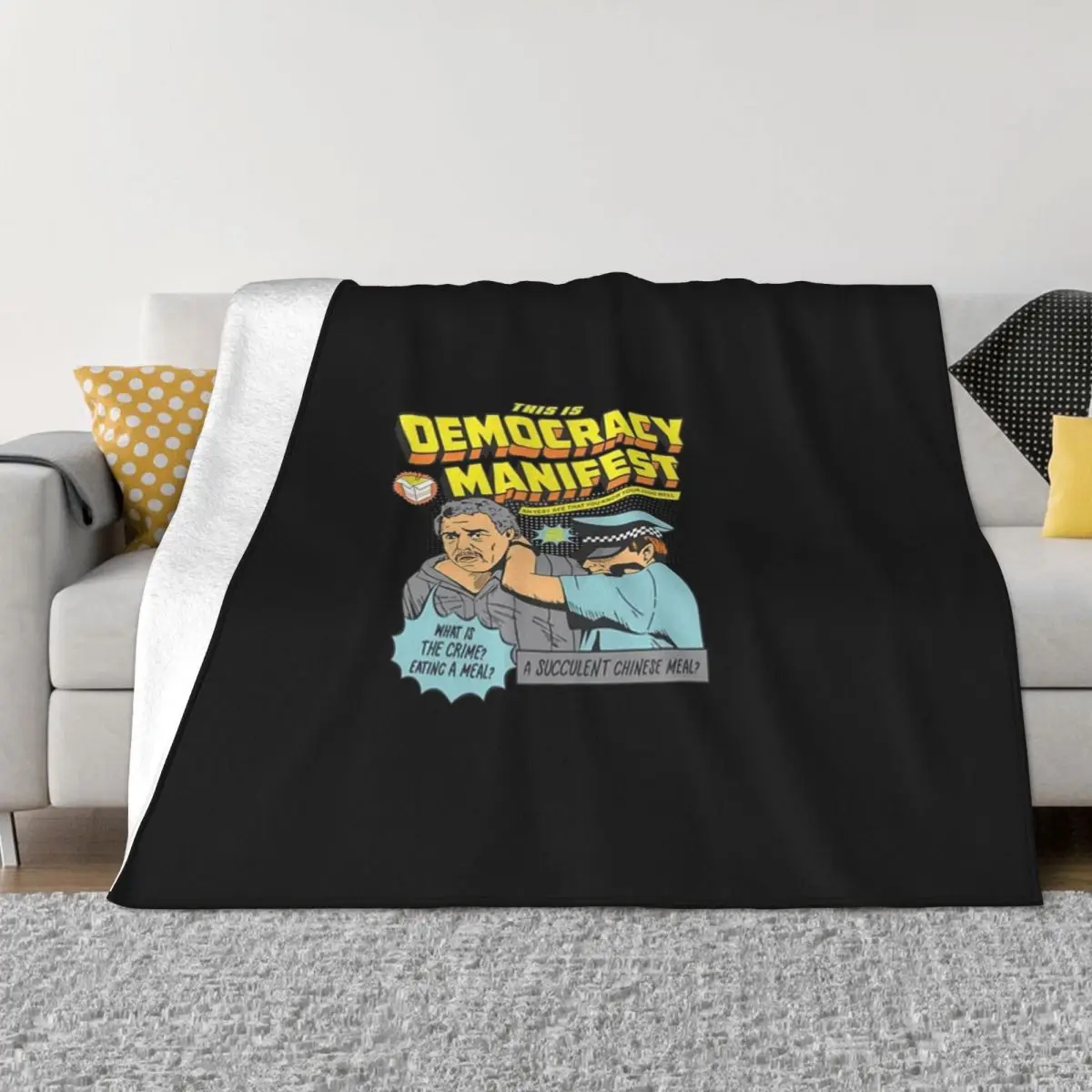 Democracy Manifest Funny Four Seasons Universal Blanket Campsites Can Be Covered Halloween Gifts