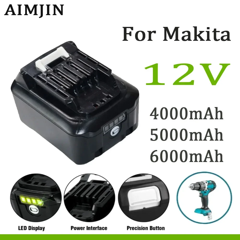 12V 4000/5000/6000mAh Rechargeable Li-ion Battery for Makita BL1040 BL1015 BL1020B BL1016 BL1021 BL1040B  Battery