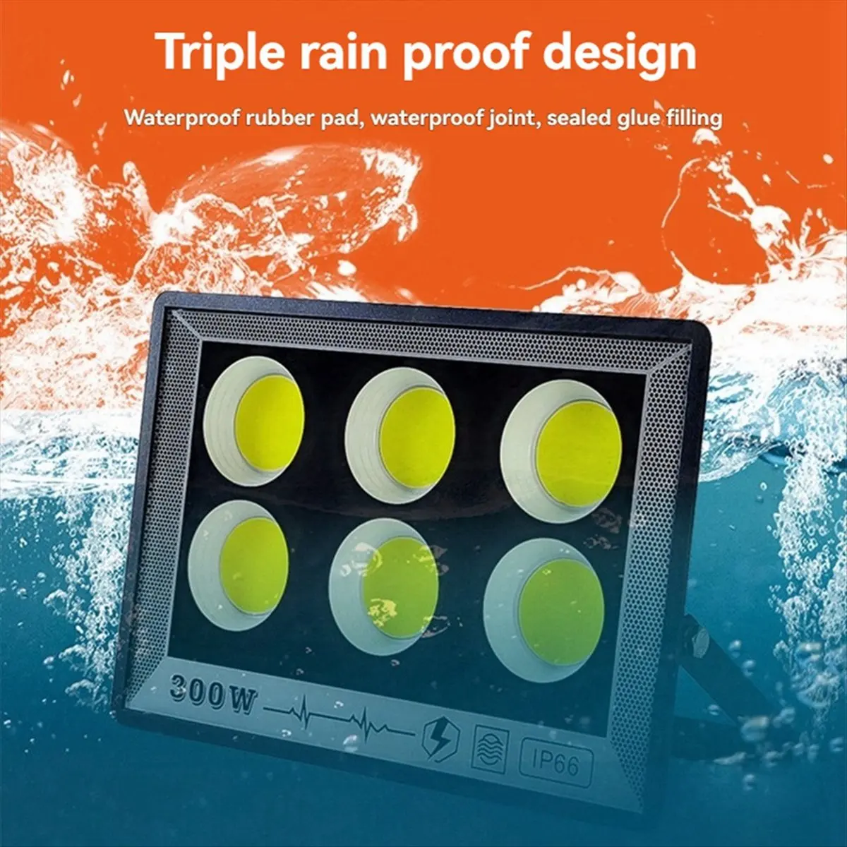 

ONGE LED Flood Light 400W IP66 Waterproof Outdoor Projector Lamp Reflector Spotlight Garden Lighting 400W