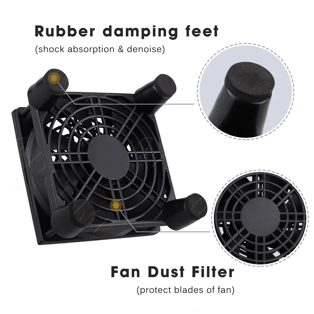 Gdstime 120MM USB Fan 140mm DIY Router Fan DC 5V Laptop Cooling Fan 92/80MM Fan Radiator Fan Ball TV Box Fan With Fan Controller