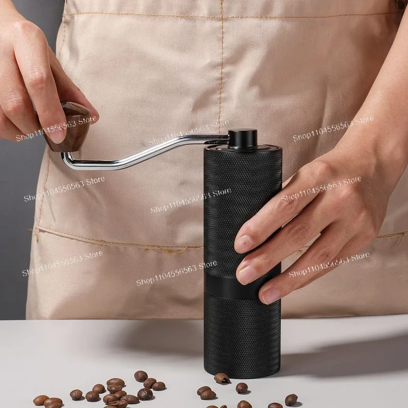 **Premium Stainless Steel Hand Coffee Grinder - High-End Design with Effortless Grinding**