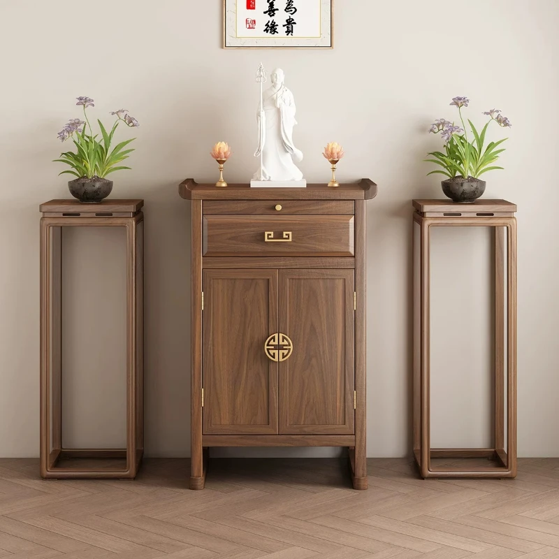LMM, new Chinese-style offering table Buddha cabinet Guanyin Bodhisattva Gongtai God of Wealth set up a table for offering