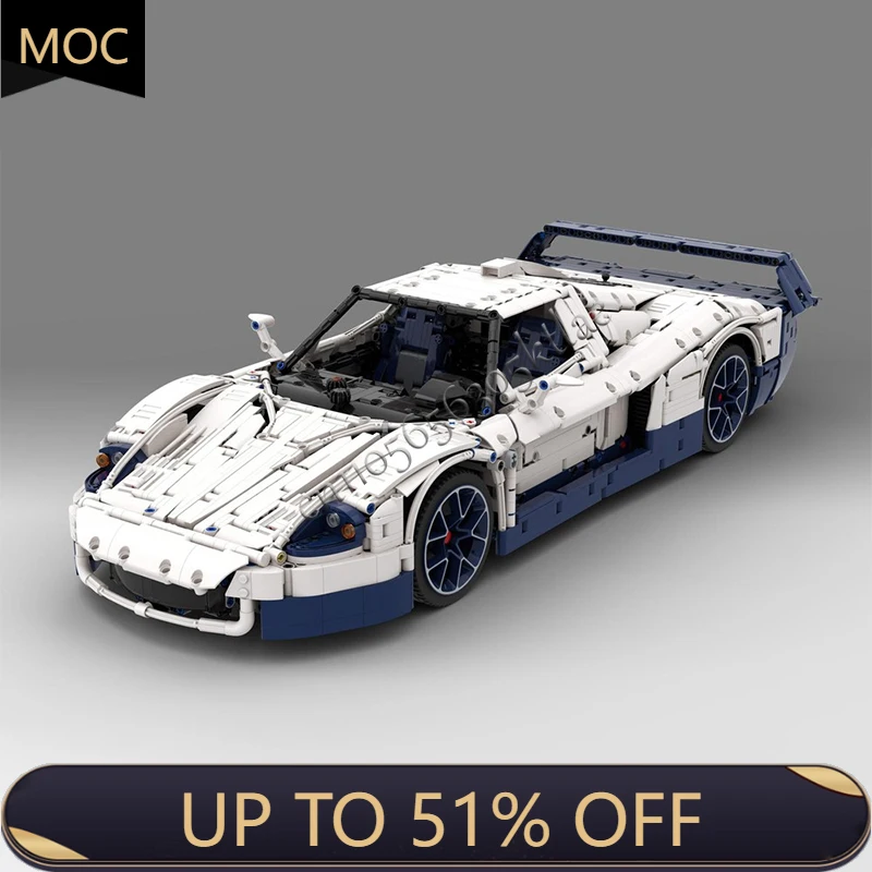 

3979 Parts MOC Technology Racing white Supercar Model Building Block Speed Vehicle Bricks Toys Children Popular Christmas Gifts