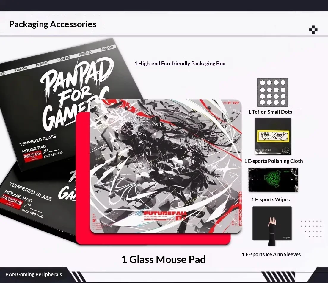 PAN Esports WALLHACK 4.0 Futurefall Replicated Glass Mousepad Smooth Speed Mouse Pad Covering Primer For Valorant Pc Accessories